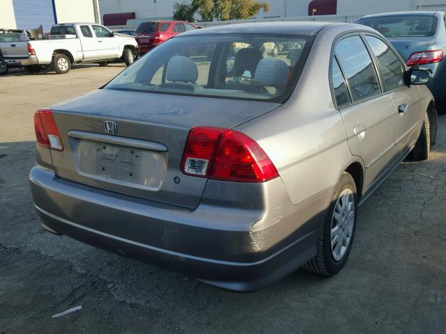 2HGES16594H609812 - 2004 HONDA CIVIC LX GRAY photo 4