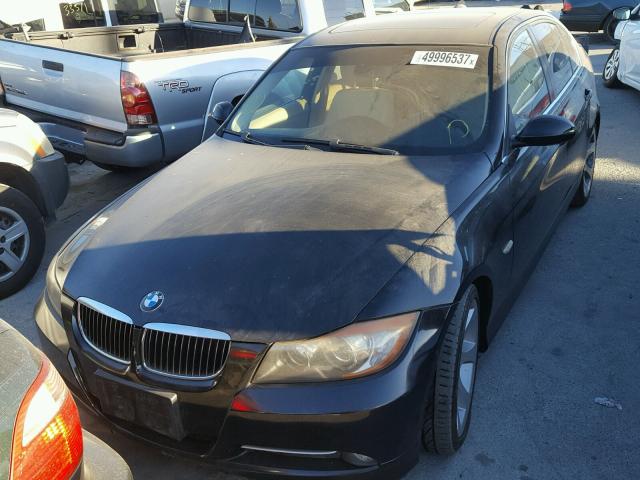 WBAVB73518KY65265 - 2008 BMW 335 I BLACK photo 2