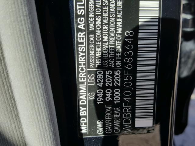 WDBRF40J05F683648 - 2005 MERCEDES-BENZ C 230K SPO BLACK photo 10