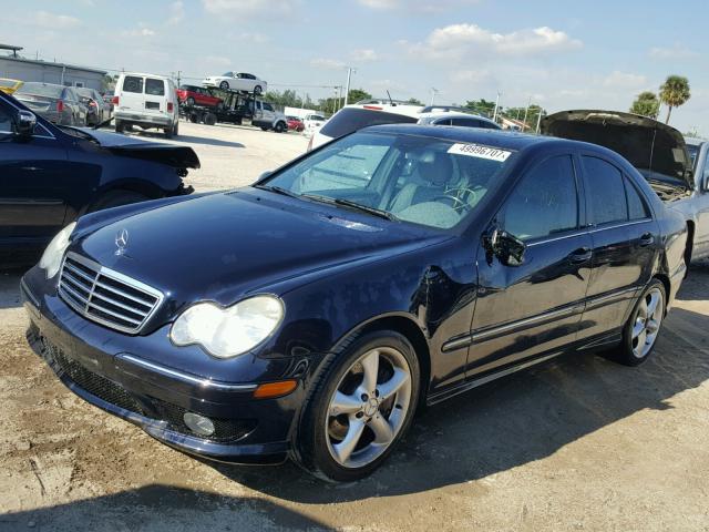 WDBRF40J05F683648 - 2005 MERCEDES-BENZ C 230K SPO BLACK photo 2