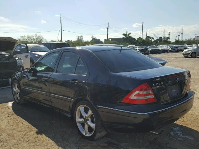 WDBRF40J05F683648 - 2005 MERCEDES-BENZ C 230K SPO BLACK photo 3