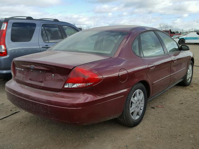 1FAFP53U86A189538 - 2006 FORD TAURUS SE BURGUNDY photo 4