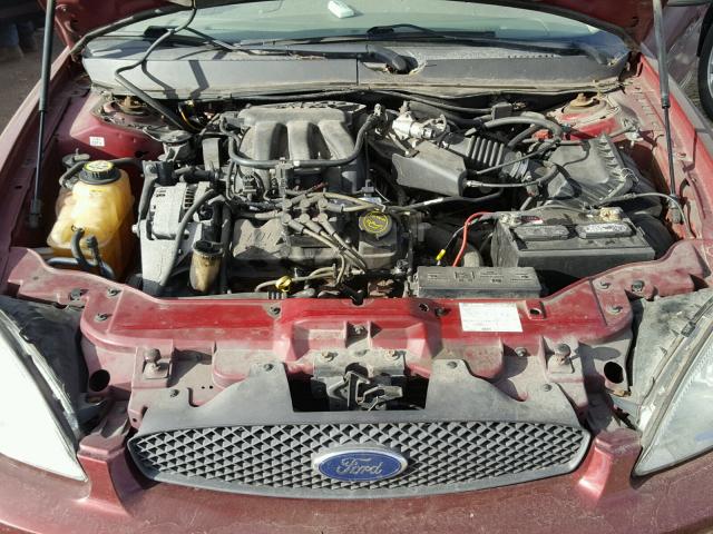 1FAFP53U86A189538 - 2006 FORD TAURUS SE BURGUNDY photo 7