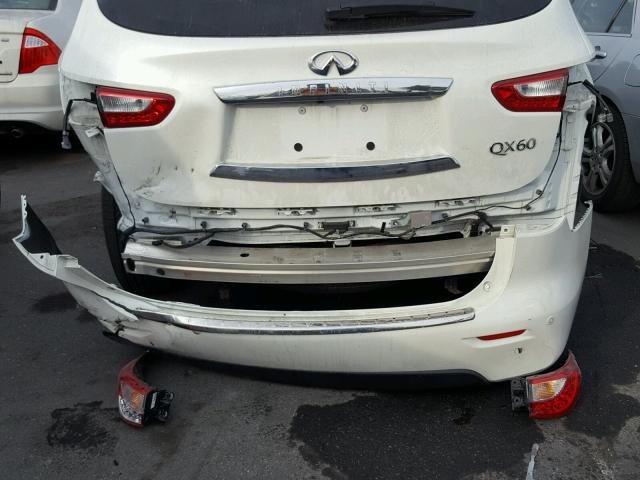 5N1AL0MM7FC547634 - 2015 INFINITI QX60 WHITE photo 9