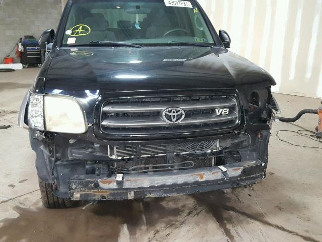 5TDBT44A91S049626 - 2001 TOYOTA SEQUOIA SR BLACK photo 9