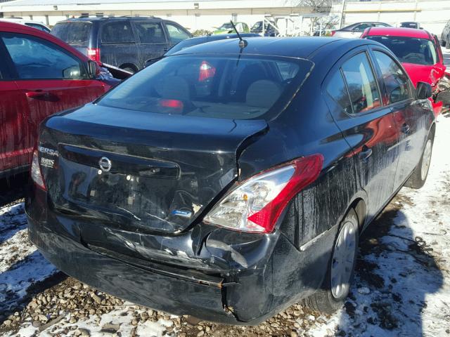 3N1CN7AP9DL863314 - 2013 NISSAN VERSA S BLACK photo 4