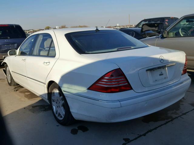 WDBNG75J13A317567 - 2003 MERCEDES-BENZ S 500 WHITE photo 3