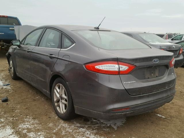 3FA6P0H73FR302243 - 2015 FORD FUSION SE GRAY photo 3