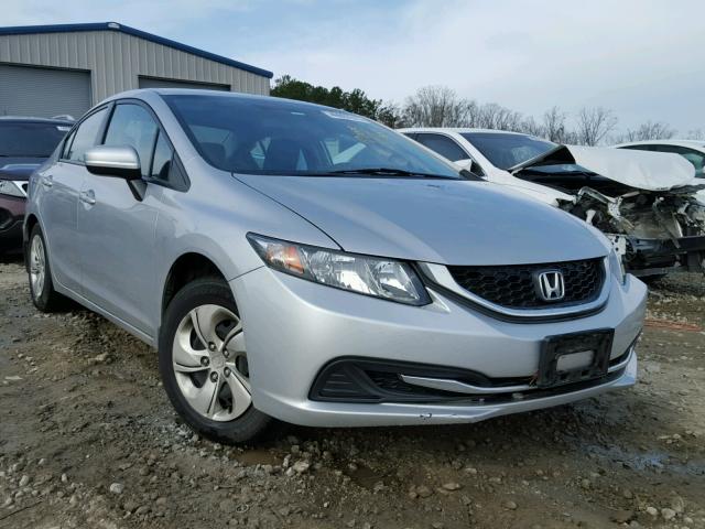 19XFB2F58EE078222 - 2014 HONDA CIVIC LX SILVER photo 1