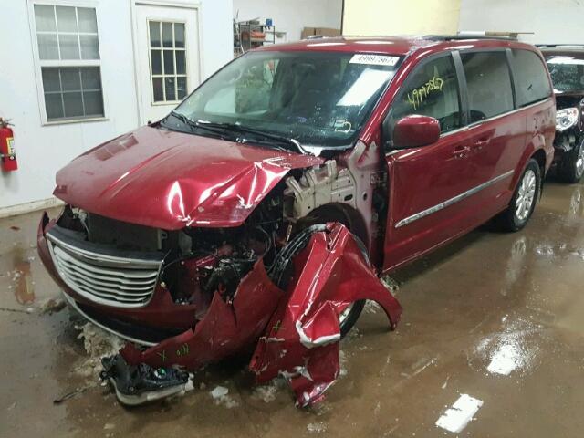 2C4RC1BG5ER364605 - 2014 CHRYSLER TOWN & COU MAROON photo 2