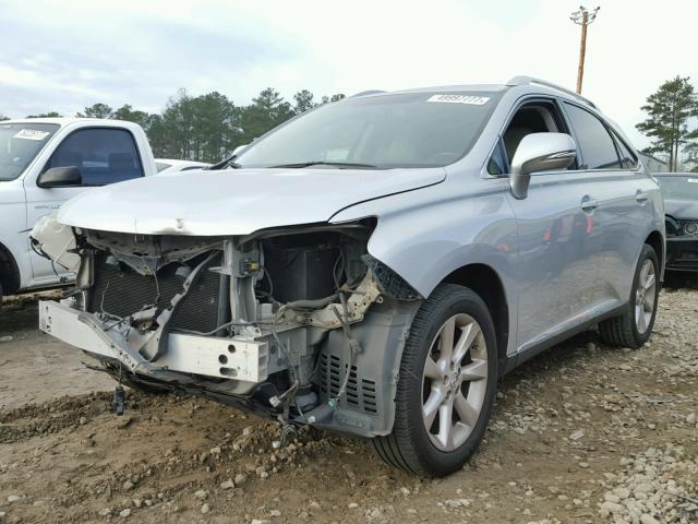 2T2ZK1BAXAC005268 - 2010 LEXUS RX 350 SILVER photo 2