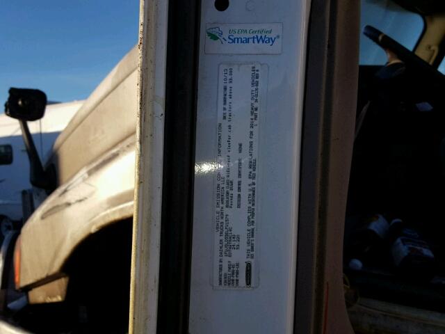 1FUJGLD55ELFV1579 - 2014 FREIGHTLINER CASCADIA 1 WHITE photo 10