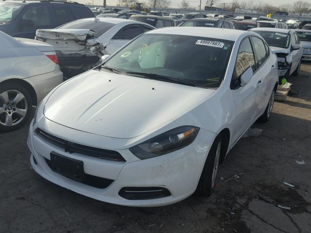 1C3CDFBA0GD591271 - 2016 DODGE DART SXT WHITE photo 2