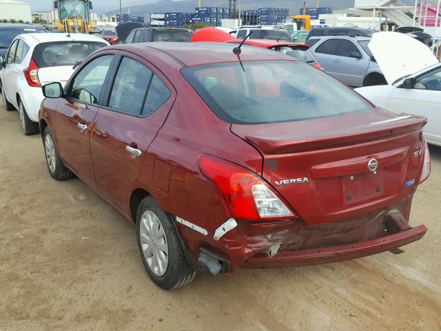 3N1CN7AP1GL842297 - 2016 NISSAN VERSA S RED photo 3