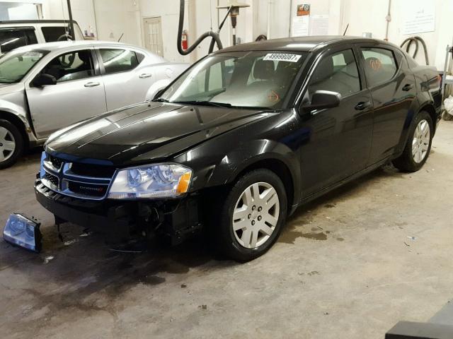 1C3CDZAB7EN168884 - 2014 DODGE AVENGER SE BLACK photo 2