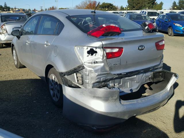 KNADM4A35H6026203 - 2017 KIA RIO LX SILVER photo 3