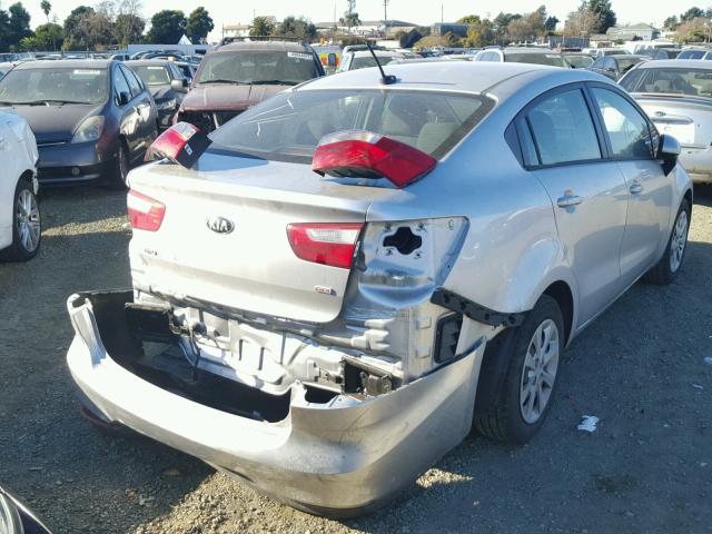 KNADM4A35H6026203 - 2017 KIA RIO LX SILVER photo 4