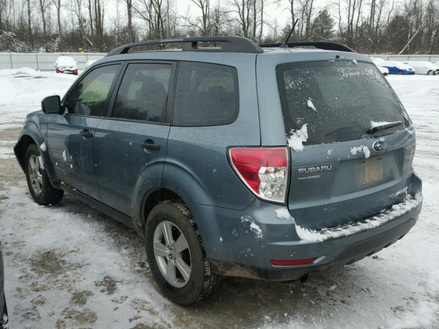 JF2SHABC2BG755581 - 2011 SUBARU FORESTER 2 GREEN photo 3