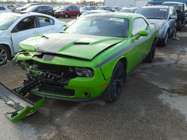 2C3CDZAG0HH545340 - 2017 DODGE CHALLENGER GREEN photo 2