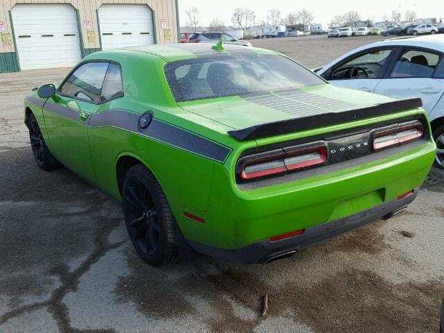 2C3CDZAG0HH545340 - 2017 DODGE CHALLENGER GREEN photo 3