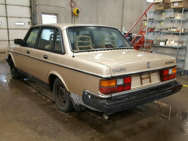 YV1AA8847L1397965 - 1990 VOLVO 240 BASE GOLD photo 3