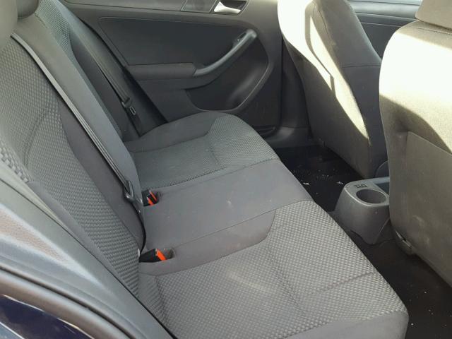 3VW2K7AJ5CM395388 - 2012 VOLKSWAGEN JETTA BASE BLUE photo 6