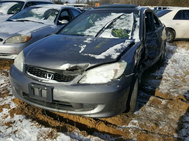 1HGEM22904L082612 - 2004 HONDA CIVIC EX GRAY photo 2