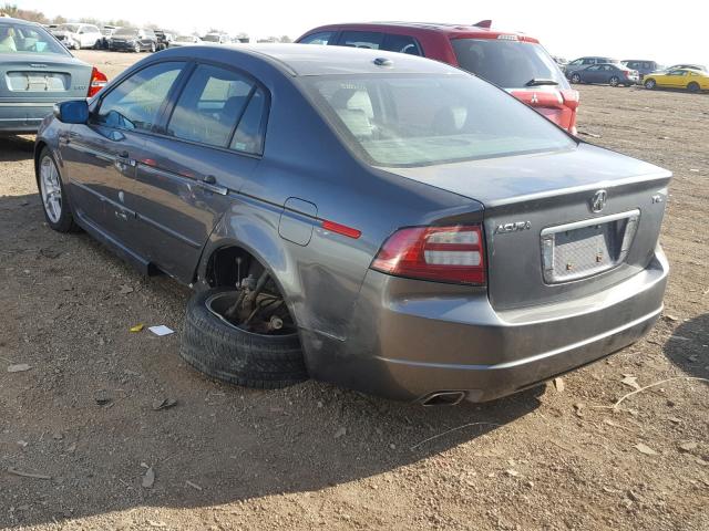 19UUA66258A033433 - 2008 ACURA TL CHARCOAL photo 3