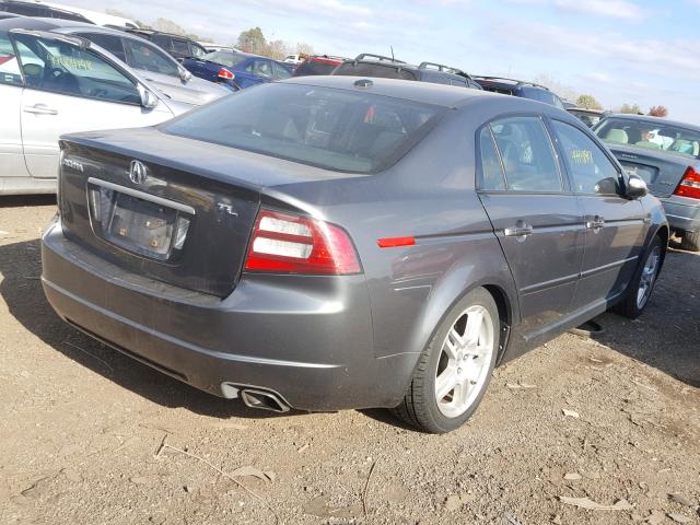 19UUA66258A033433 - 2008 ACURA TL CHARCOAL photo 4