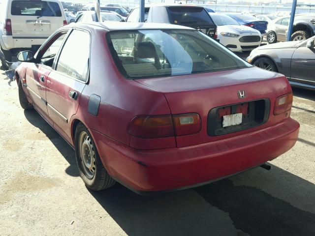 JHMEG8559SS029684 - 1995 HONDA CIVIC LX RED photo 3