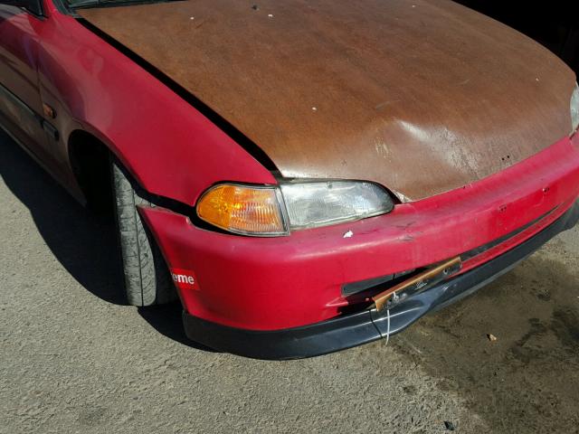 JHMEG8559SS029684 - 1995 HONDA CIVIC LX RED photo 9