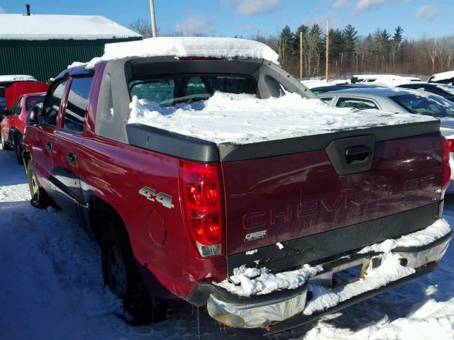 3GNEK12Z35G222446 - 2005 CHEVROLET AVALANCHE RED photo 3