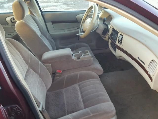 2G1WF52E539393513 - 2003 CHEVROLET IMPALA BURGUNDY photo 5