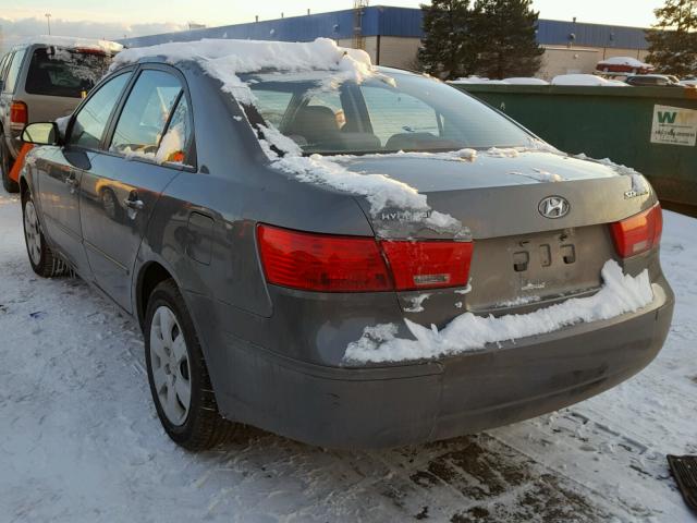 5NPET46C19H546294 - 2009 HYUNDAI SONATA GLS GRAY photo 3