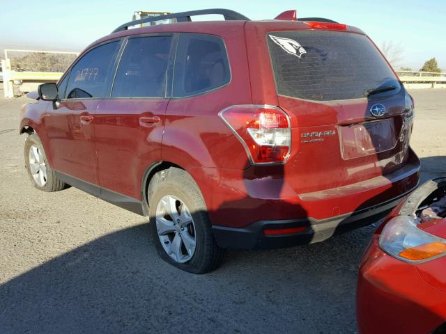 JF2SJABC8GH459437 - 2016 SUBARU FORESTER 2 RED photo 3