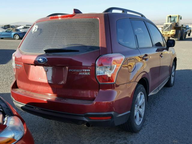 JF2SJABC8GH459437 - 2016 SUBARU FORESTER 2 RED photo 4