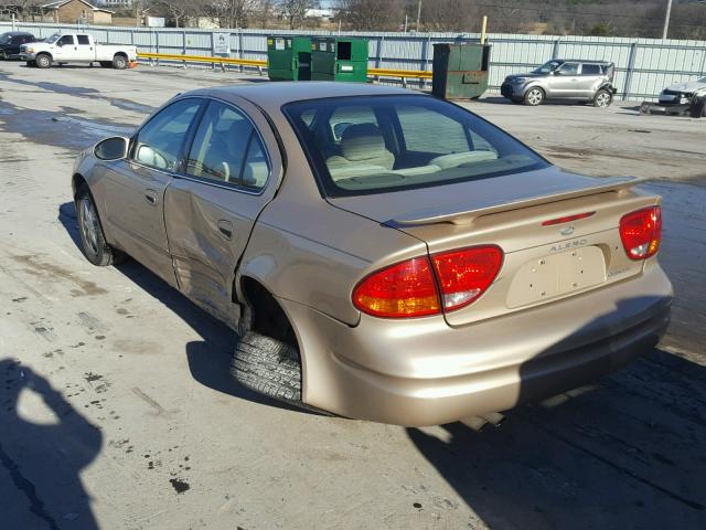 1G3NL52T81C265203 - 2001 OLDSMOBILE ALERO GL GOLD photo 3