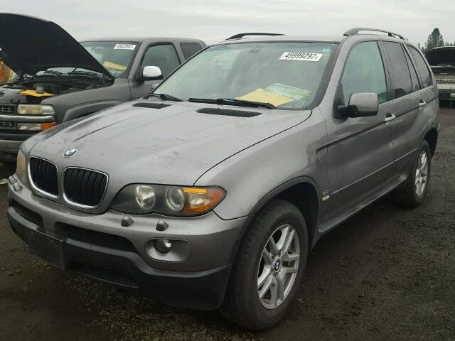 5UXFA135X5LU46911 - 2005 BMW X5 3.0I GRAY photo 2