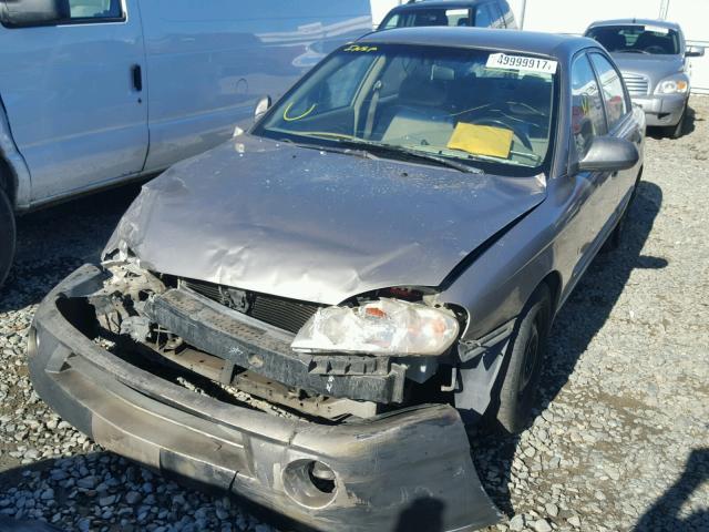 KNAFB121025169437 - 2002 KIA SPECTRA BA BROWN photo 2