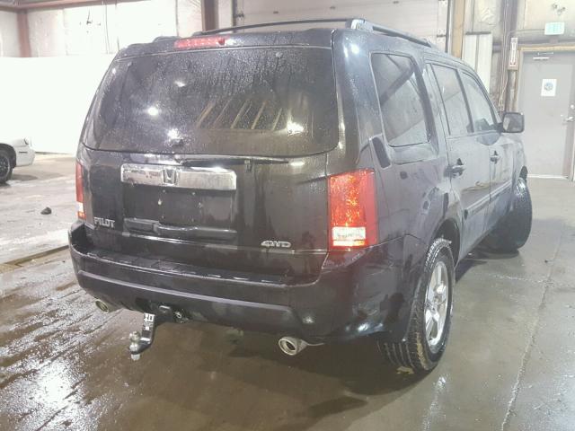 5FNYF4H58BB077261 - 2011 HONDA PILOT EXL BLACK photo 4