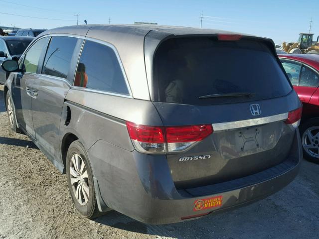 5FNRL5H48EB134220 - 2014 HONDA ODYSSEY EX GRAY photo 3