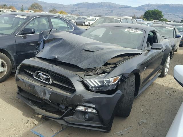 1FA6P8CF8F5392361 - 2015 FORD MUSTANG GT BLACK photo 2