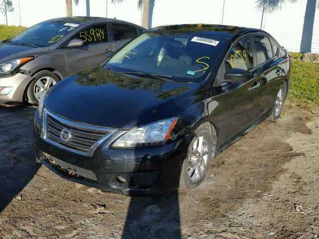 3N1AB7AP0DL733275 - 2013 NISSAN SENTRA S BLACK photo 2