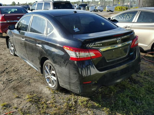 3N1AB7AP0DL733275 - 2013 NISSAN SENTRA S BLACK photo 3