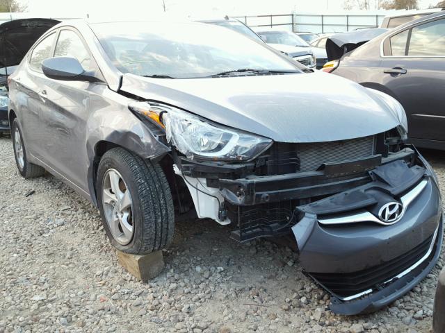 5NPDH4AE0EH516137 - 2014 HYUNDAI ELANTRA SE GRAY photo 1