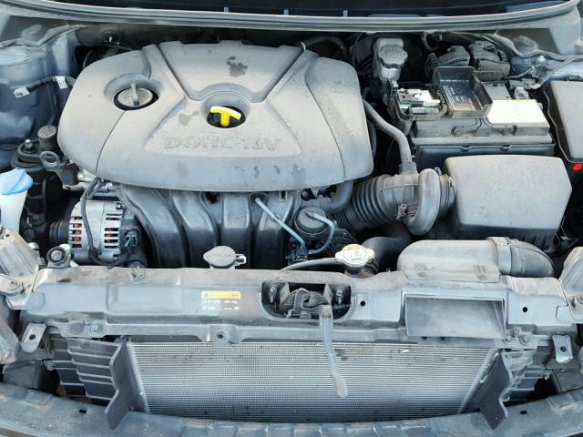 5NPDH4AE0EH516137 - 2014 HYUNDAI ELANTRA SE GRAY photo 7