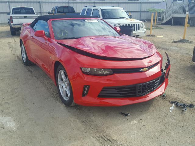 1G1FB3DX2J0124729 - 2018 CHEVROLET CAMARO LT RED photo 1