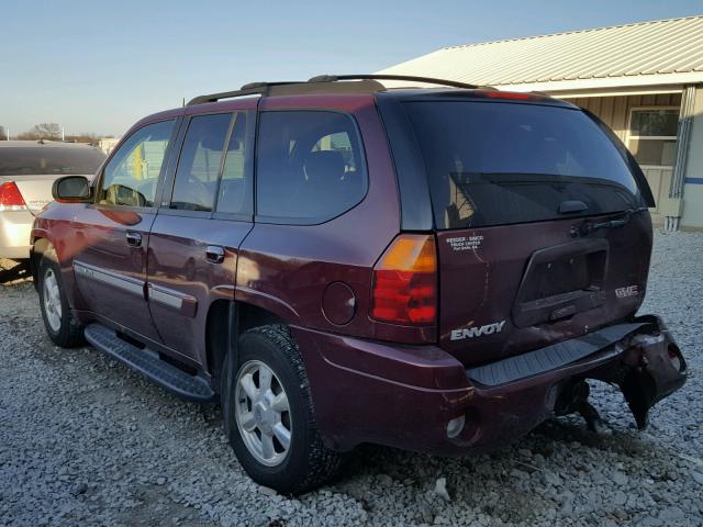 1GKDS13S542272881 - 2004 GMC ENVOY MAROON photo 3