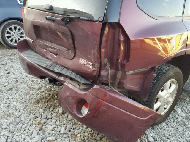 1GKDS13S542272881 - 2004 GMC ENVOY MAROON photo 9