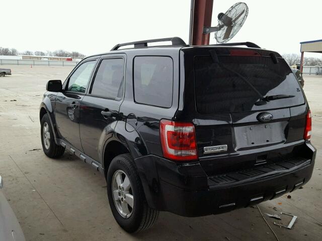 1FMCU0D74CKC12493 - 2012 FORD ESCAPE XLT BLACK photo 3